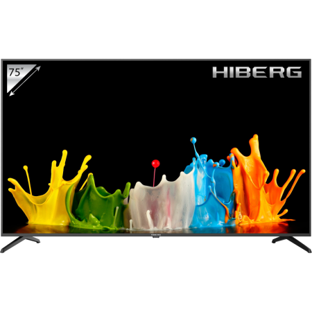 телевизор led hiberg 75y uhd smart tv 4k