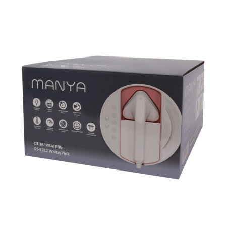 отпариватель manya gs-2312 бело-пудровый