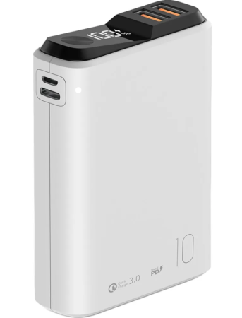внешний аккумулятор olmio qs-10 10000mah 18w белый