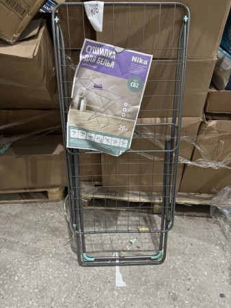 сушилка для белья ника 20 сб2 (серебряный),погнута, нет упаковки , потертости на корпусе