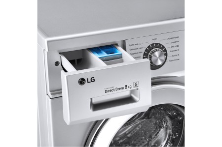 стиральная машина lg f1296td4 люк хром., серебро
