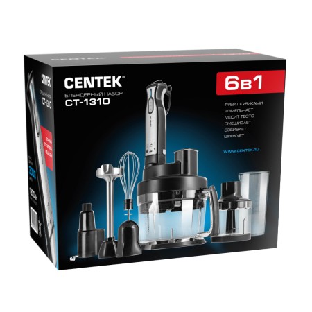 блендер centek ct-1310 черный/сталь
