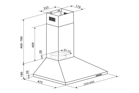 вытяжка oasis kb-60b