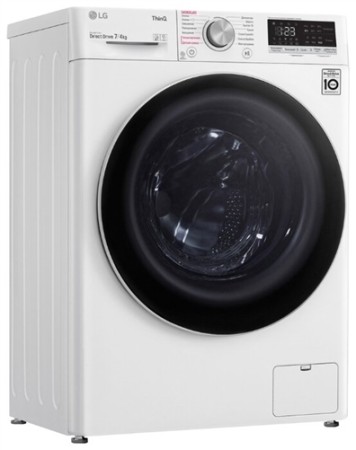 стиральная машина lg f2v5hg0w ai dd, steam, с сушкой, белый