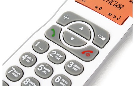 телефон texet tx-d4505a dect бело-серый