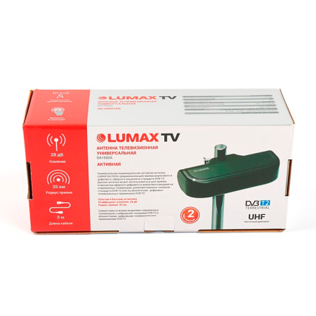 телевиз. антенна lumax da1502a антенна эфирная, активная