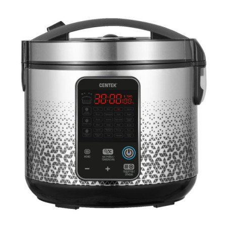 мультиварка centek ct-1499 черный/сталь