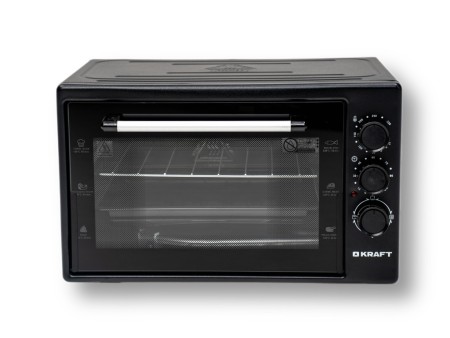 мини печь kraft kf-mo 3801 bl (черный)