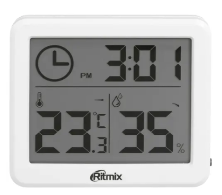 часы-метеостанция ritmix cat-041 white
