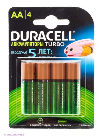 элемент питания duracell hr6-4bl 2400mah