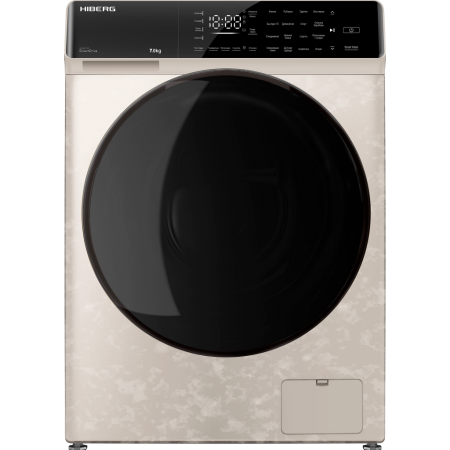 стиральная машина hiberg i-ddq9-712 ym inverter, бежевый мрамор