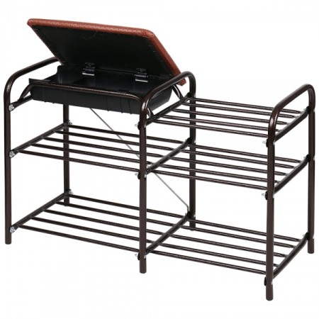 этажерка ника "люкс 5" этл 5 коричневый/медный антик (790х330х510)