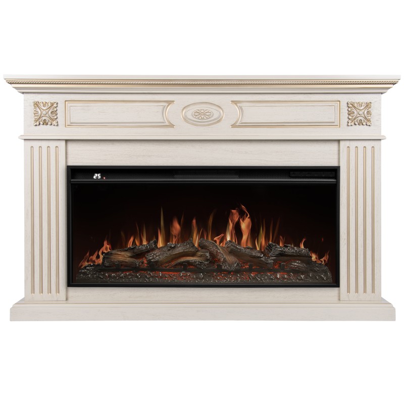 Портал Firelight Siena 42/40/36", слоновая кость с золотой патиной