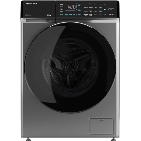 стиральная машина hiberg i-ddq9-612 sd inverter, темно-серый
