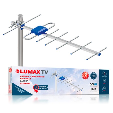телевиз. антенна lumax da2213a антенна эфирная, активная
