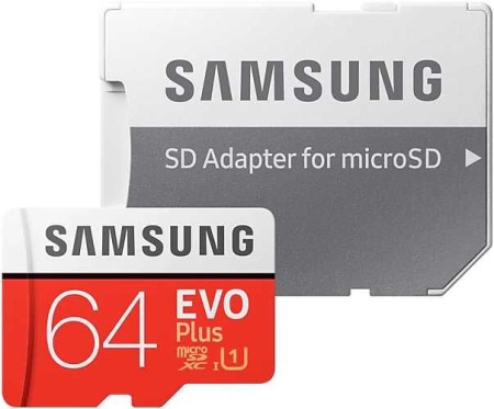 карта памяти samsung microsd evo plus 64gb cl10+adp