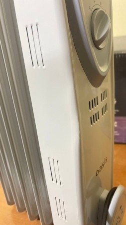 масляный радиатор oasis us-10,вмятина на секции