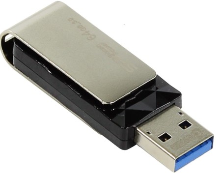 usb-флеш silicon power blaze 3.2 64gb черный