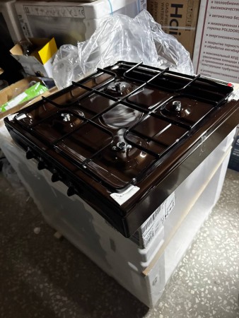 настольная газовая плита gefest 900 к17 коричневый, замятия, содрана краска, царапины