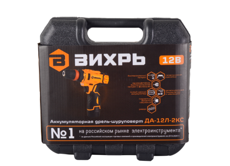 дрель-шуруповерт вихрь да-12л-2кc (съёмный патрон)