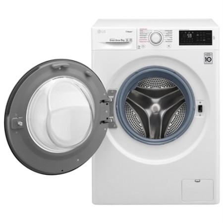 стиральная машина lg f4m5vs6w steam, белый
