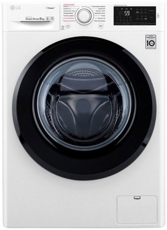 стиральная машина lg f4m5ts6w steam, черный люк