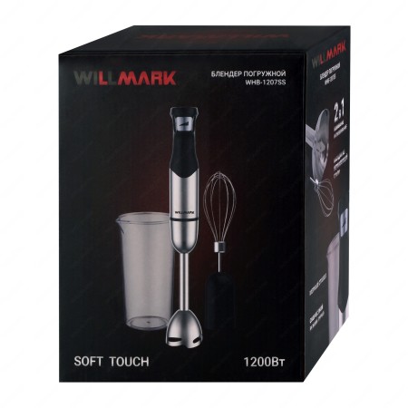 блендер willmark whb-1207ss черный/серебристый