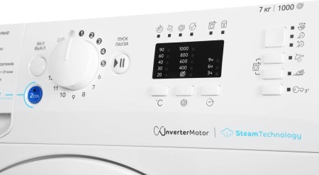 стиральная машина indesit bwsa 7109 wwv inverter, steam