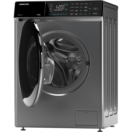 стиральная машина hiberg i-ddq9-612 sd inverter, темно-серый
