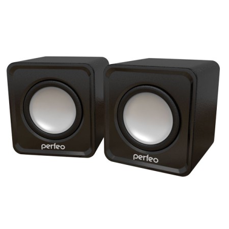 акустика perfeo pf-128-b wave 2х3вт черный