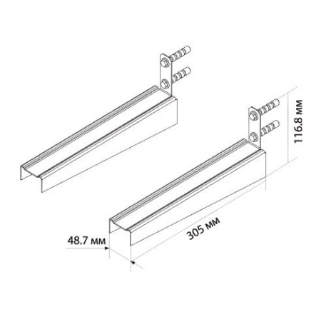 кронштейн для свч trone c-5 серебро