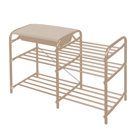 этажерка ника "люкс 5" этл5-1 слоновая кость/бежевый металлик(790х330х510)