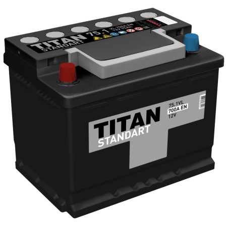аккумулятор 6ct-75 titan standart п/п