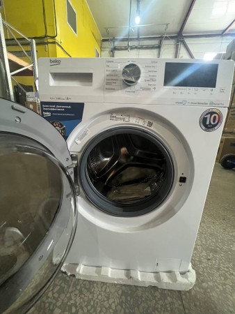 стиральная машина beko wspe 6h616 w inverter, steam, без дефектов, нет упаковки, царапины и потертос
