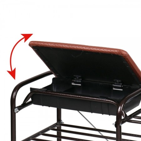 этажерка ника "люкс 5" этл 5 коричневый/медный антик (790х330х510)