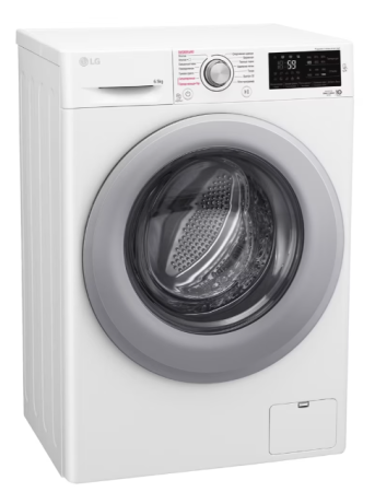 стиральная машина lg f2m5ws4w steam, люк серебро