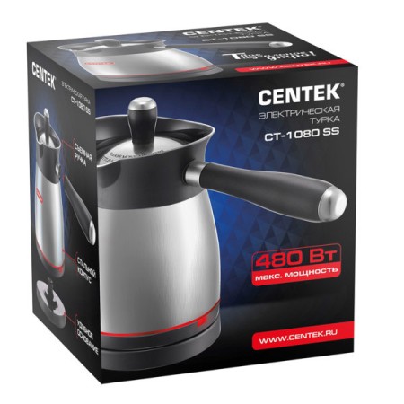электрическая турка centek ct-1080 ss сталь