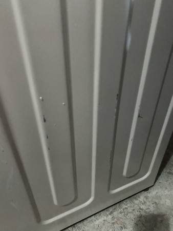 стиральная машина hiberg i-ddq9-712 ym inverter, бежевый мрамор,потертости, вмятины