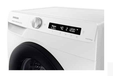 стиральная машина samsung ww80a6s24aw ai control, eco bubble, белый