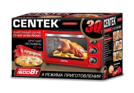 мини печь centek ct-1537-30 red promo