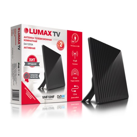 телевиз. антенна lumax da1205a антенна эфирная, активная