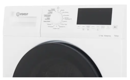 стиральная машина indesit wds 7428 c7s vw inverter, steam, с сушкой