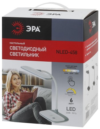 светильник эра nled-458-6w-bk