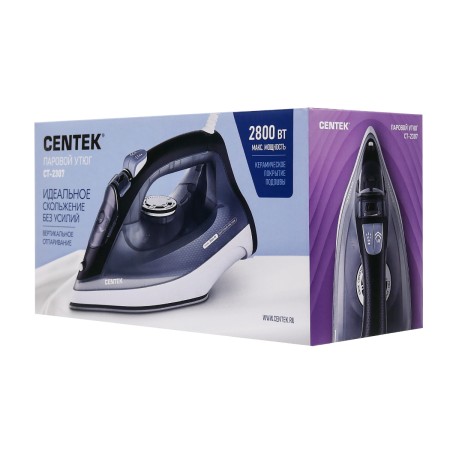 утюг centek ct-2307 black/white