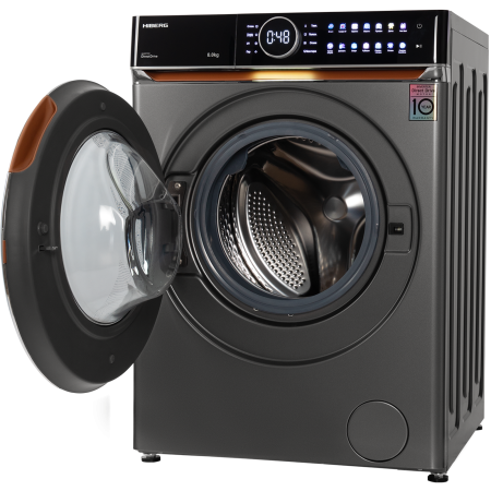 стиральная машина hiberg i-ddq10-814 sd steam, inverter, темно-серый