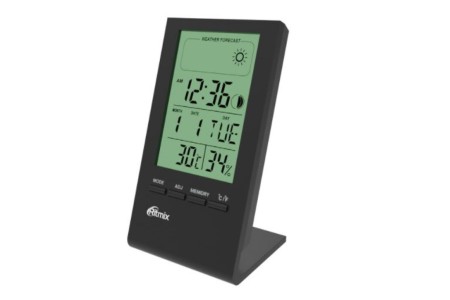 часы-метеостанция ritmix cat-040 black