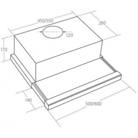 вытяжка akpo wk-7 light eco twin 60 черный