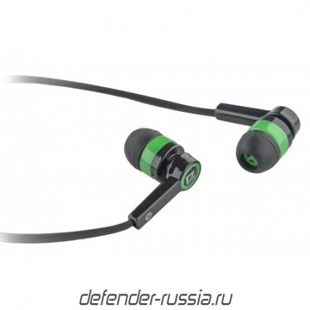 наушники defender pulse 420 черный/зеленый