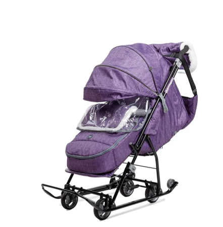 санки ника наши детки ндт6/6 баклажановый с полосками 