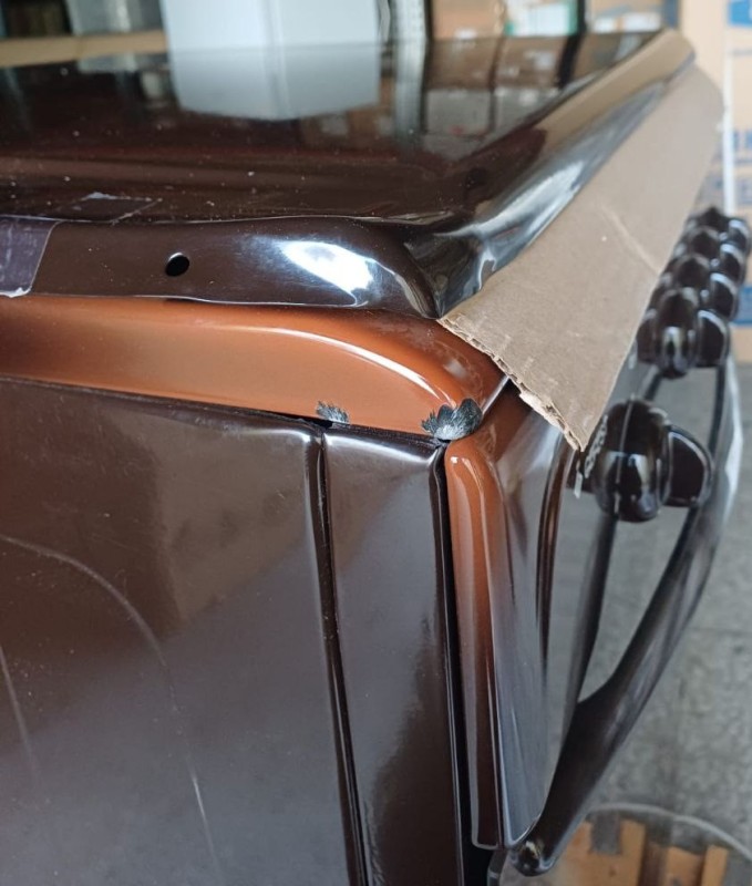 Газовая плита Gefest 1200 С7 К89 коричневый, поврежден угол